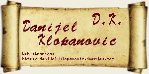 Danijel Klopanović vizit kartica